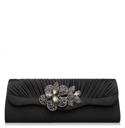 Клатч текстильный, черный, K00451-black