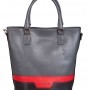 Женская сумка Di Gregorio, DG 2401 grigio/rosso/nero, серый